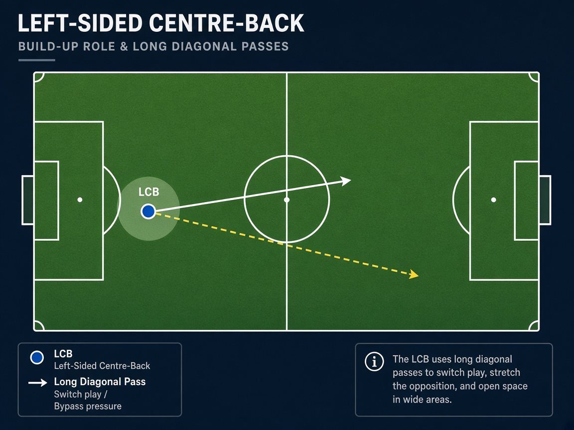 Lisandro Martinez ball-playing centre-back tactics diagram