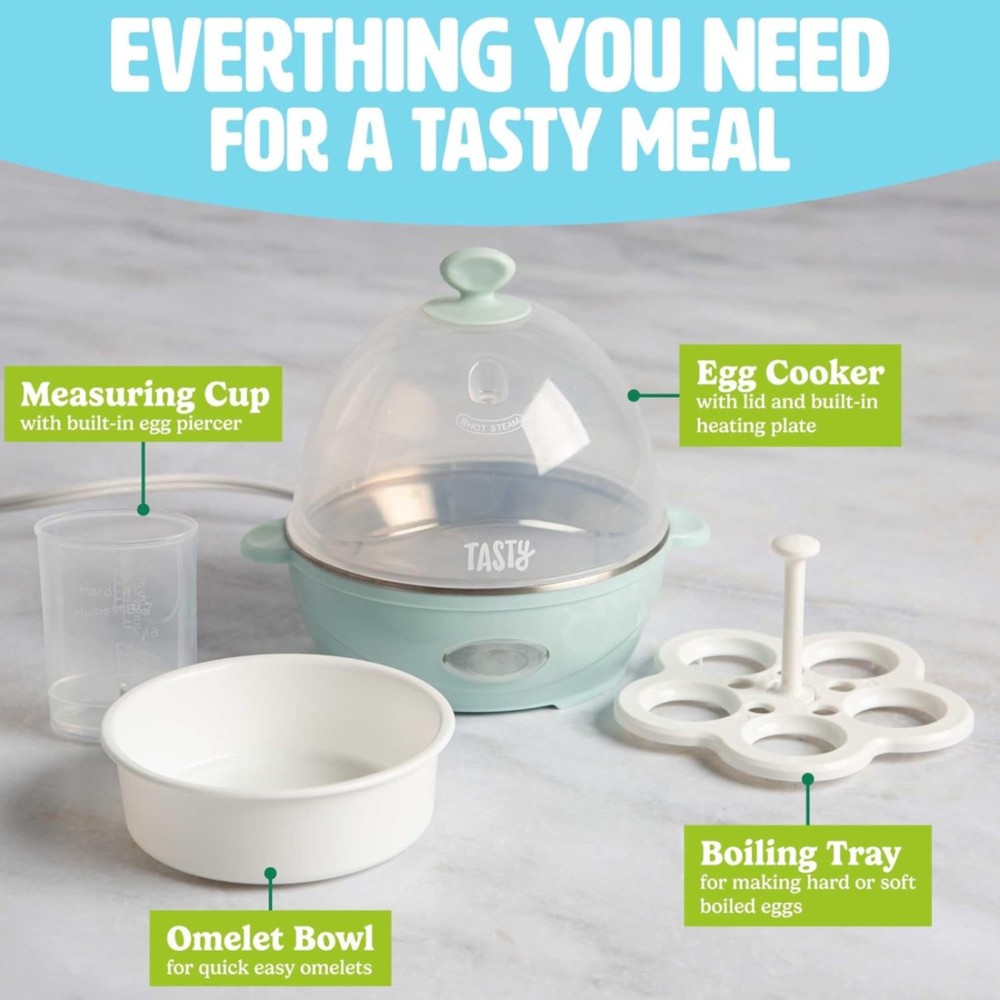 Rapid egg cooker aqua making soft medium hard boiled eggs