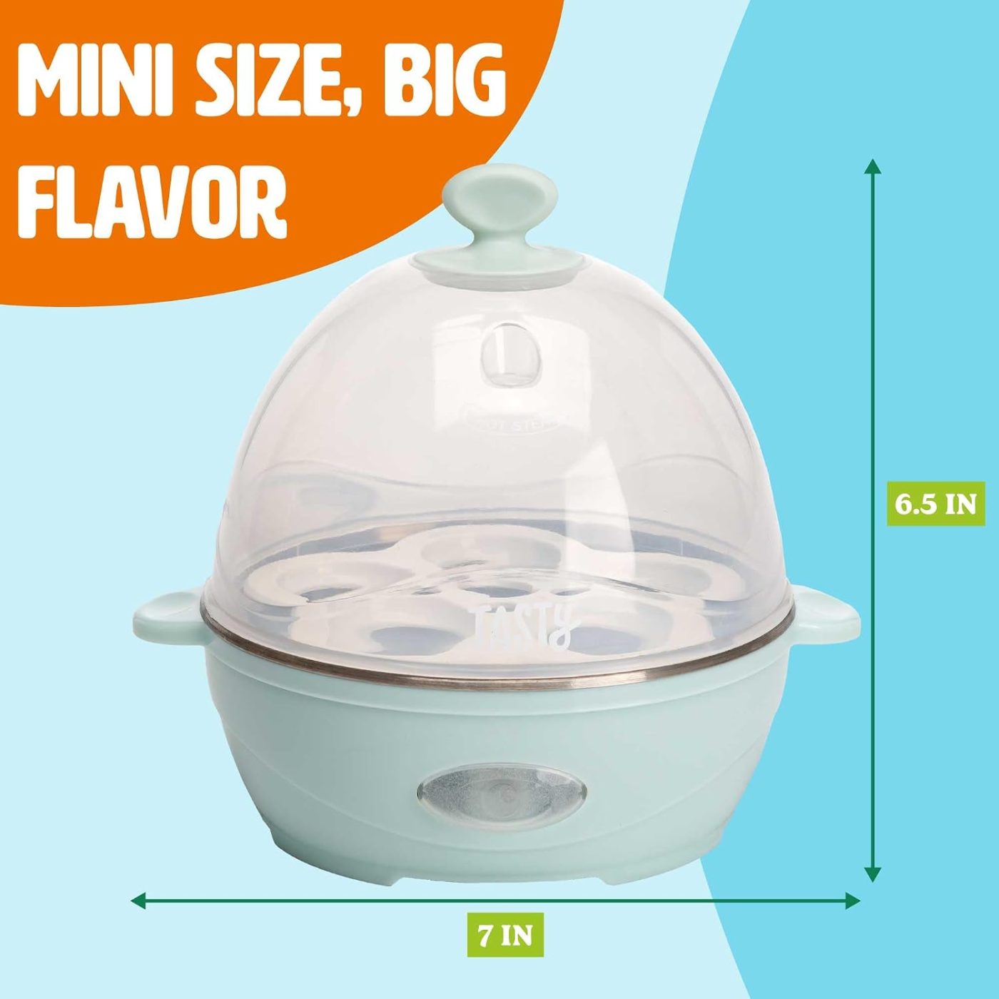 Tasty Mini Egg Cooker accessories measuring cup piercer omelet tray