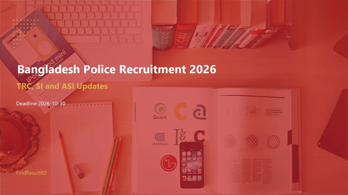Bangladesh Police Recruitment 2026: TRC, SI and ASI Updates cover – FindResultBD