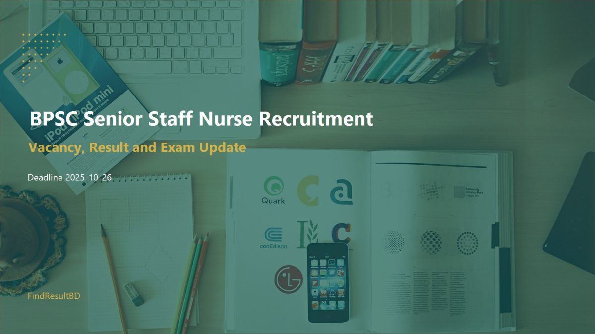 BPSC Senior Staff Nurse Recruitment: Vacancy, Result and Exam Update cover – FindResultBD