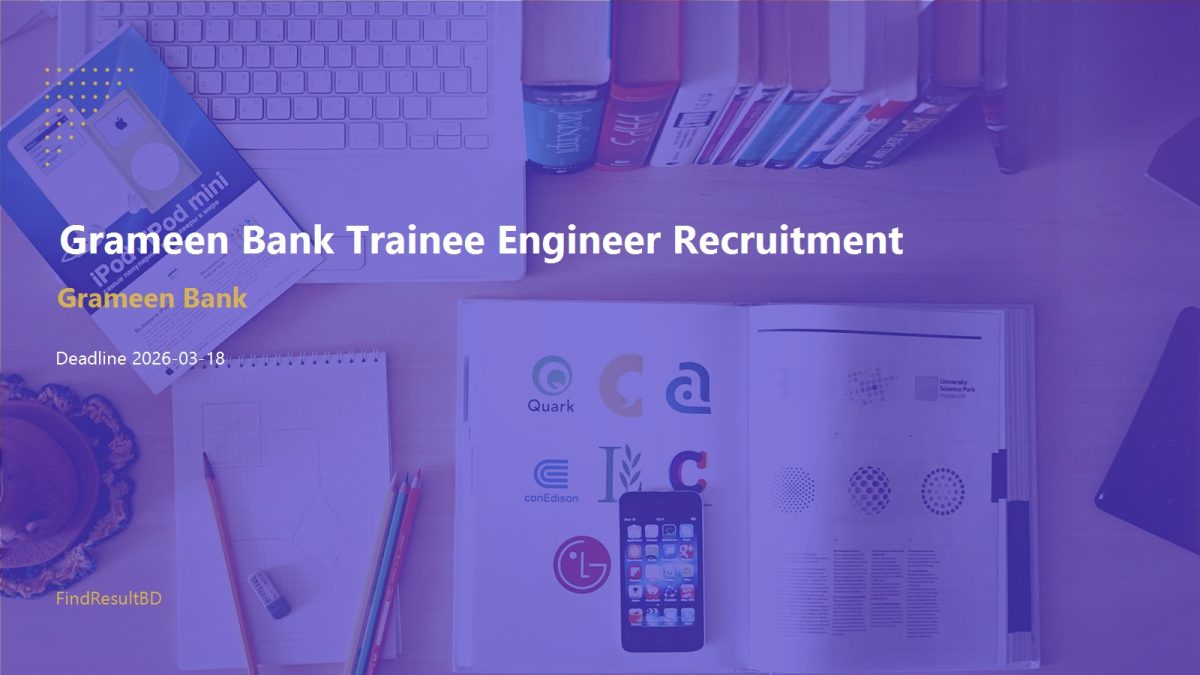 Grameen Bank Trainee Engineer Recruitment 2026 cover – FindResultBD