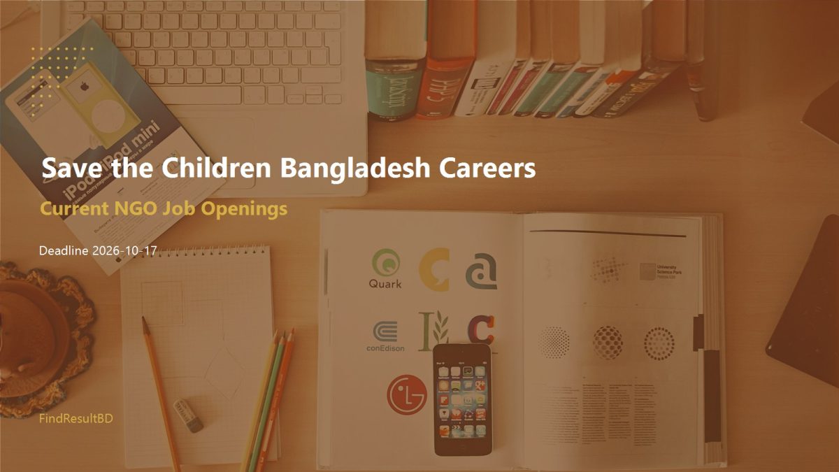 Save the Children Bangladesh Careers: Current NGO Job Openings cover – FindResultBD