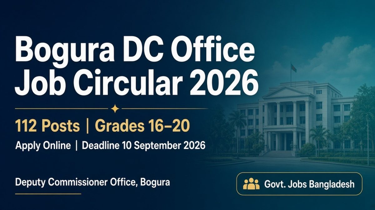 Bogura DC Office Job Circular 2026 – 112 posts English cover