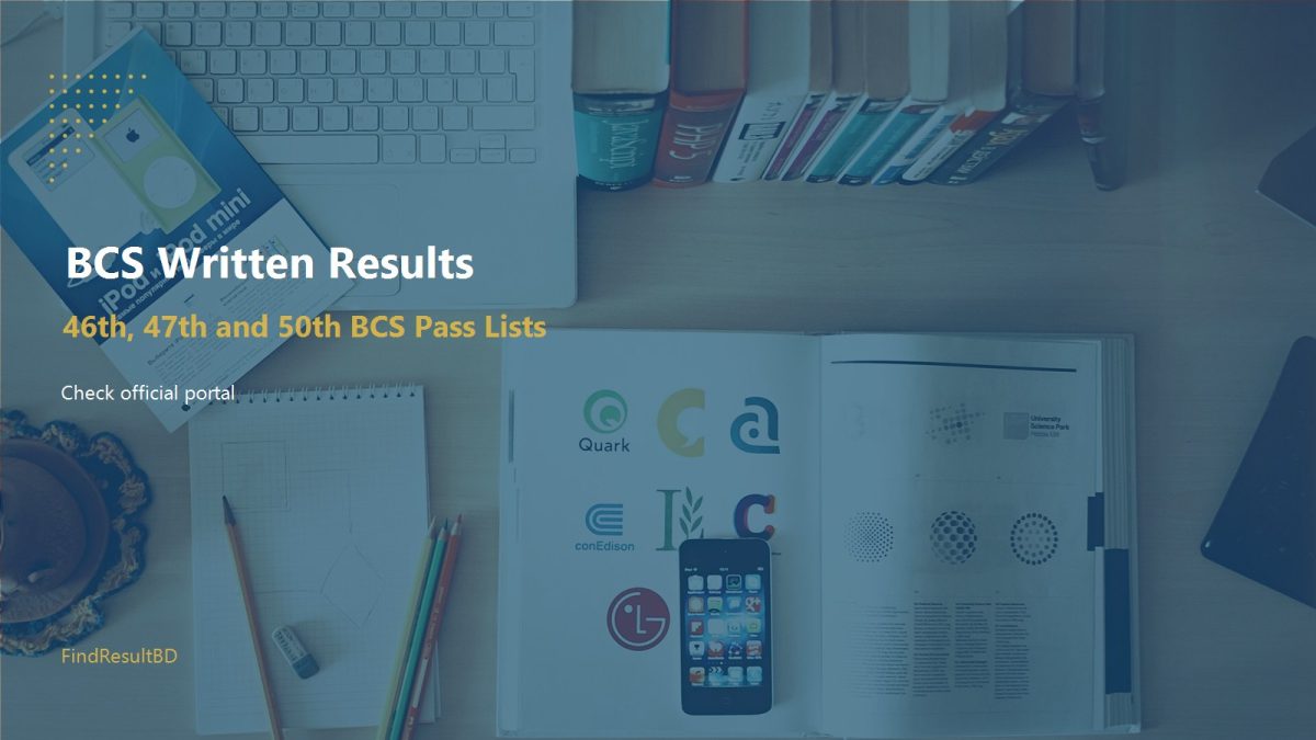 BCS Written Results: 46th, 47th and 50th BCS Pass Lists cover – FindResultBD