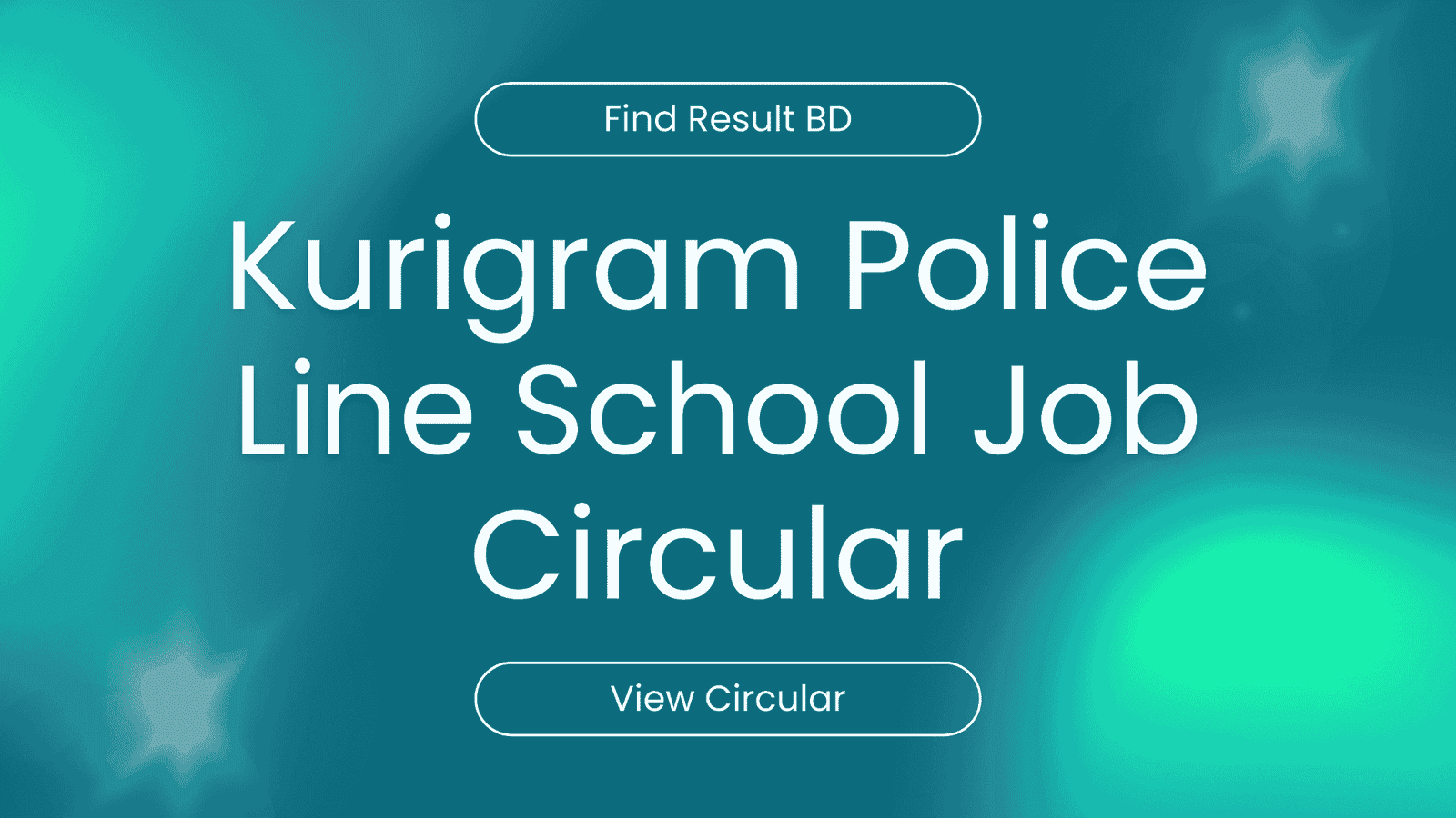 Kurigram Police Line School Job Circular